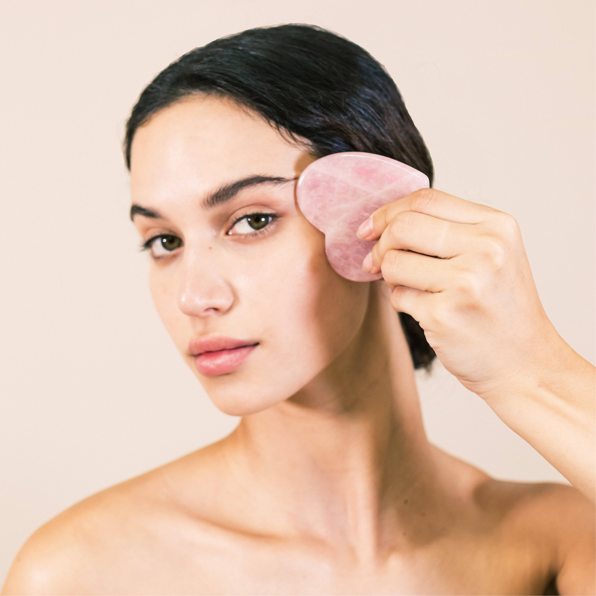 Rose Quartz Lovey Gua Sha - Skin Gym