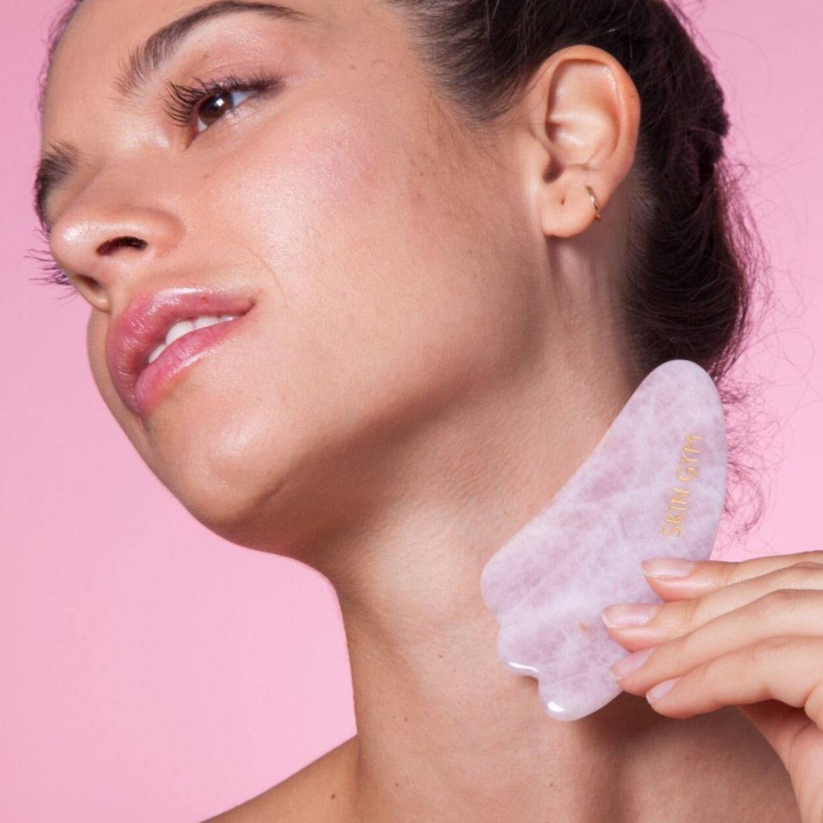 Skin Gym Rose Quartz Gua Sha Crystal Sculpty Tool - Skin Gym