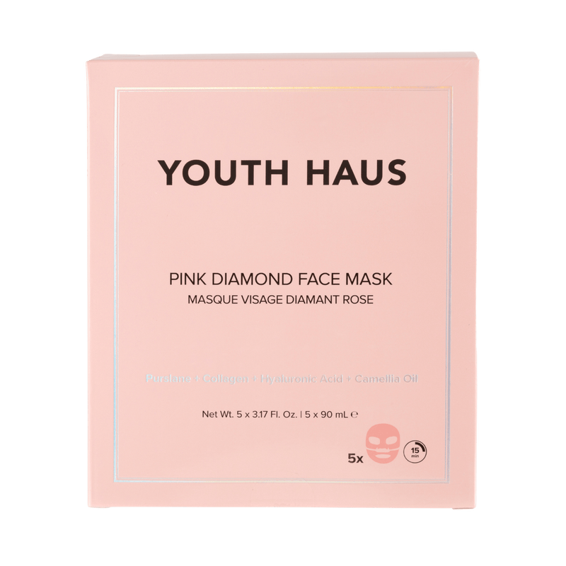 Youth Haus Pink Diamond Face Mask (5 Pack) - Skin Gym